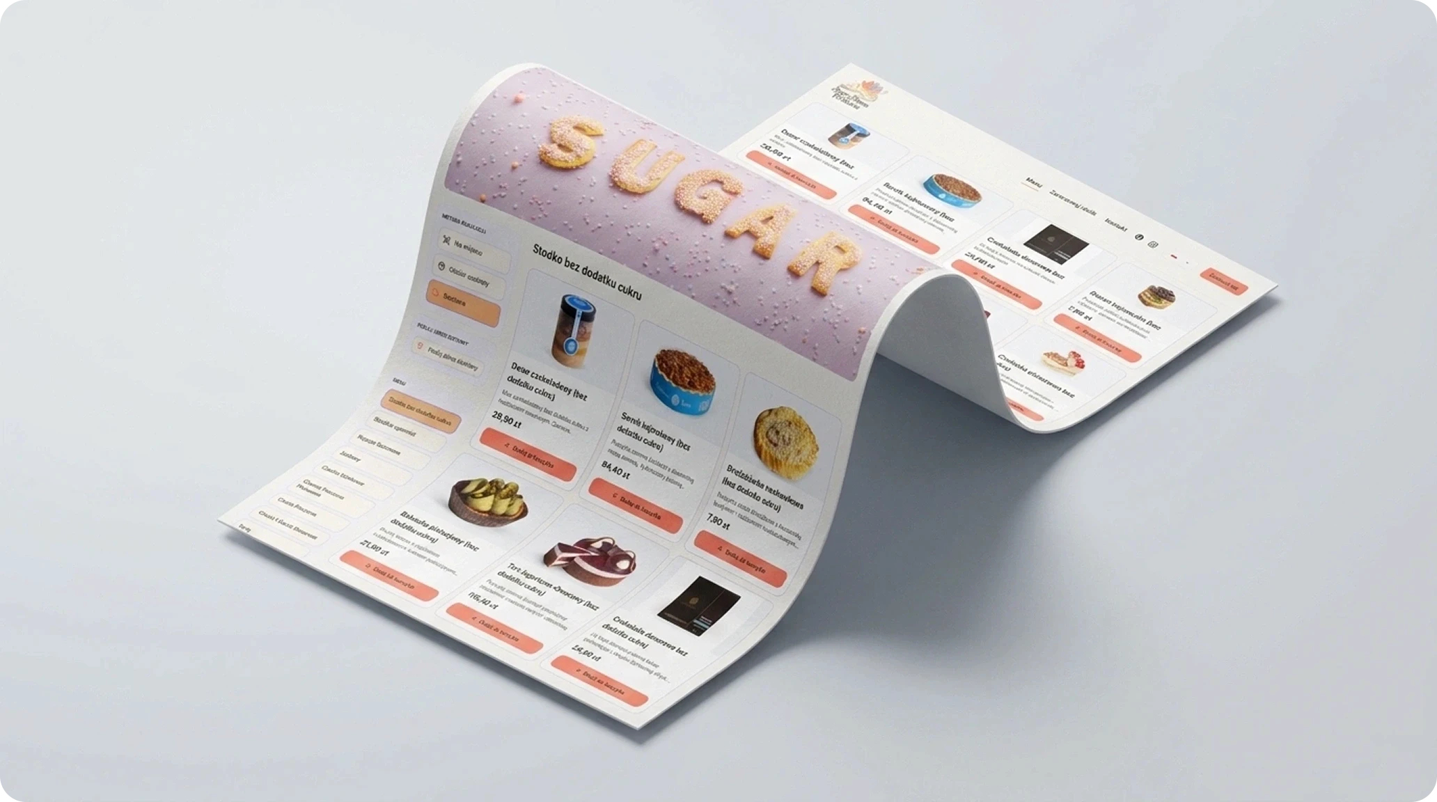 Web design, strony internetowe system zamowien dla cukierni