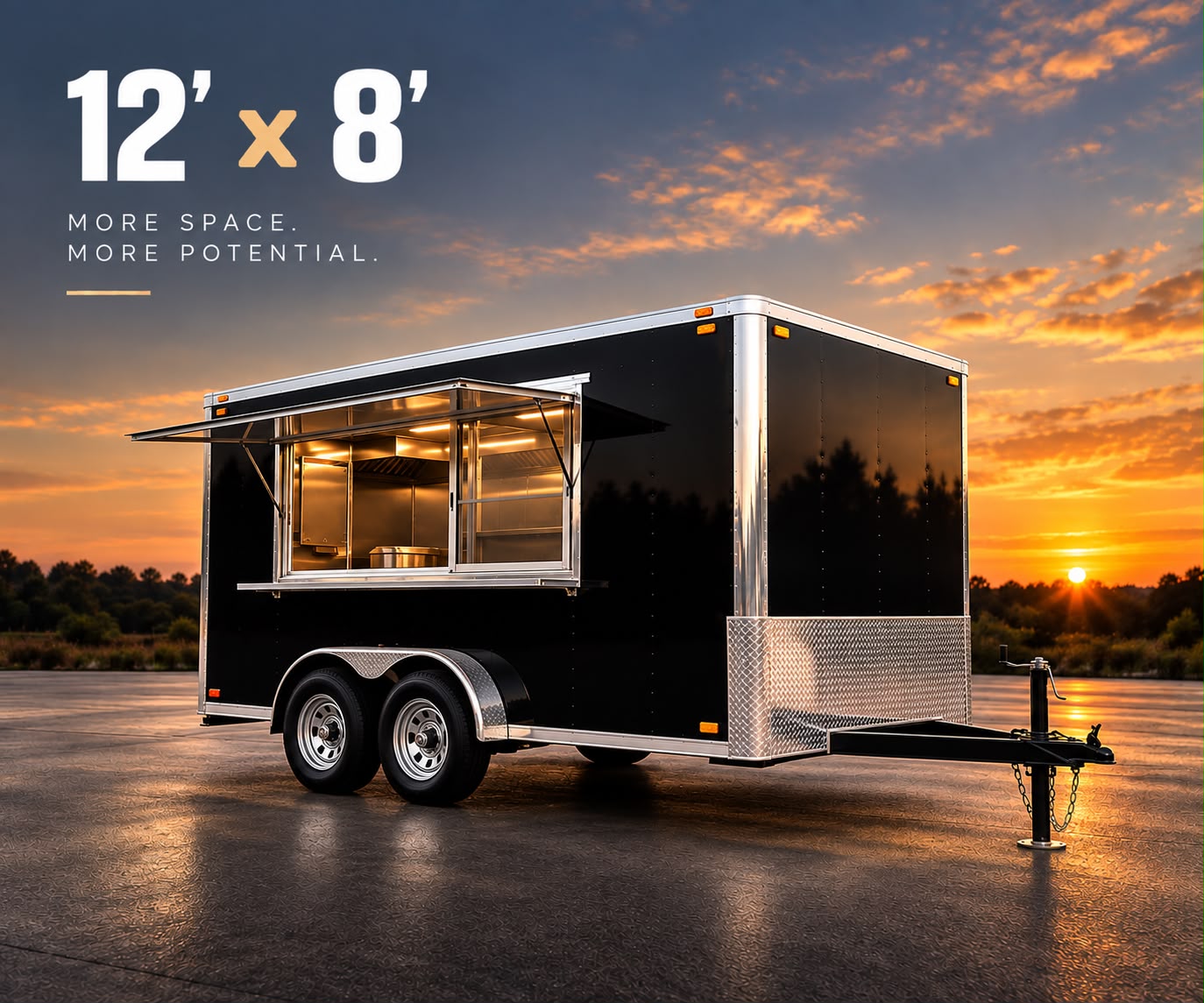12 by 8 food trailer