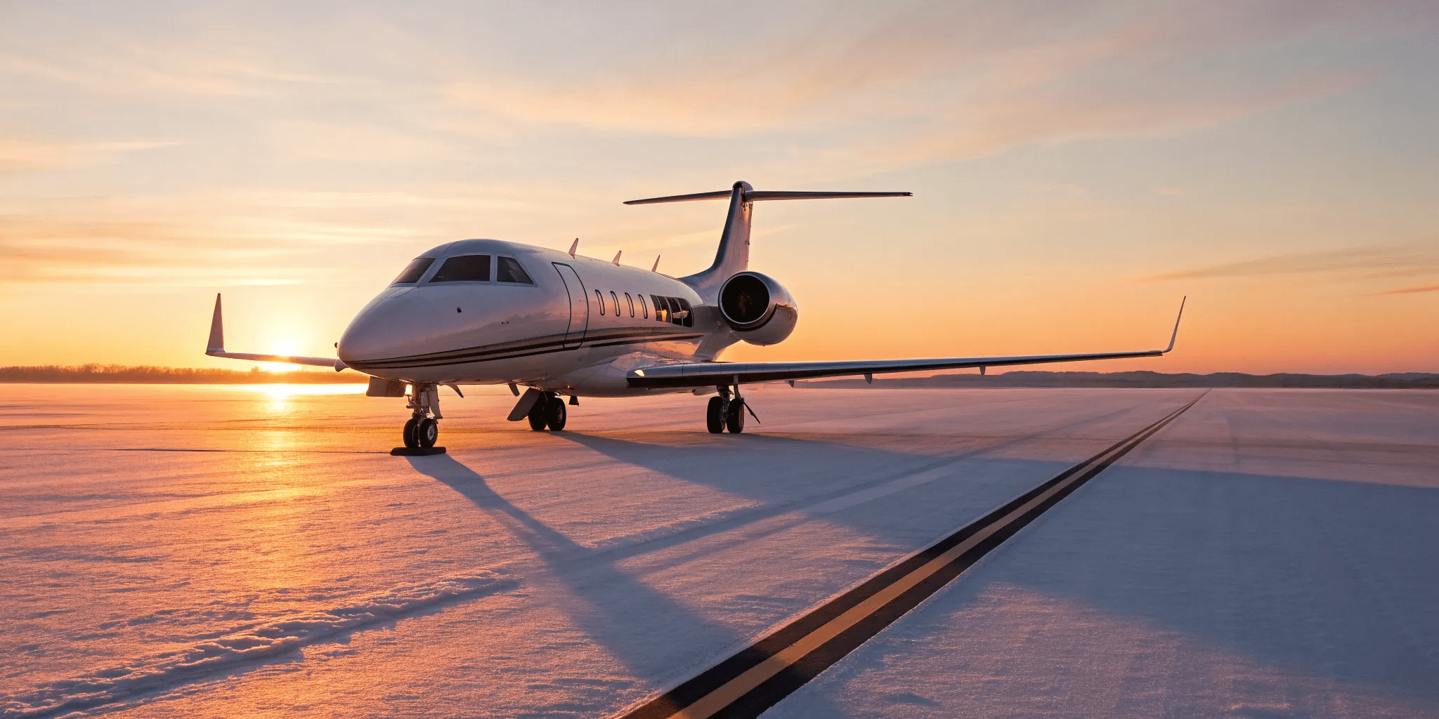 Luxury private jet parked on the runway beside a black executive car, representing premium private aviation and seamless travel service.