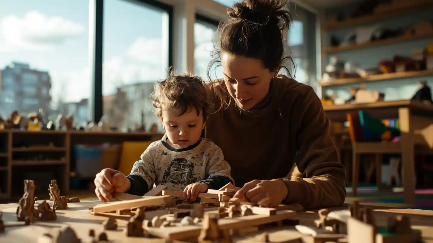 A father and two children enjoying a board game together, laughing and bonding in a cozy indoor setting, symbolizing family connection and fun.