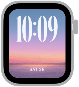 pastel horizon Apple Watch face preview 5 featuring abstract, gradient, modern, and easter.