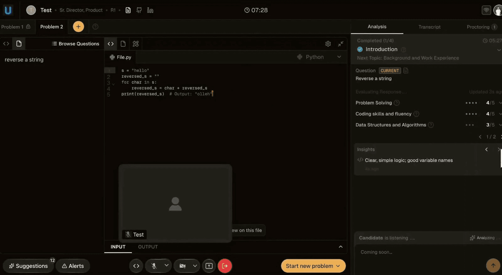 shadow interviewer generated insights