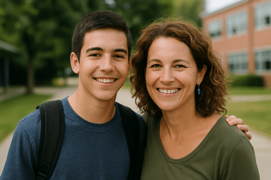 Woman and son