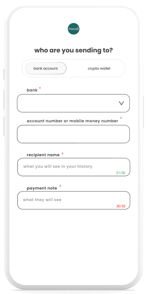 nuud money app home page
