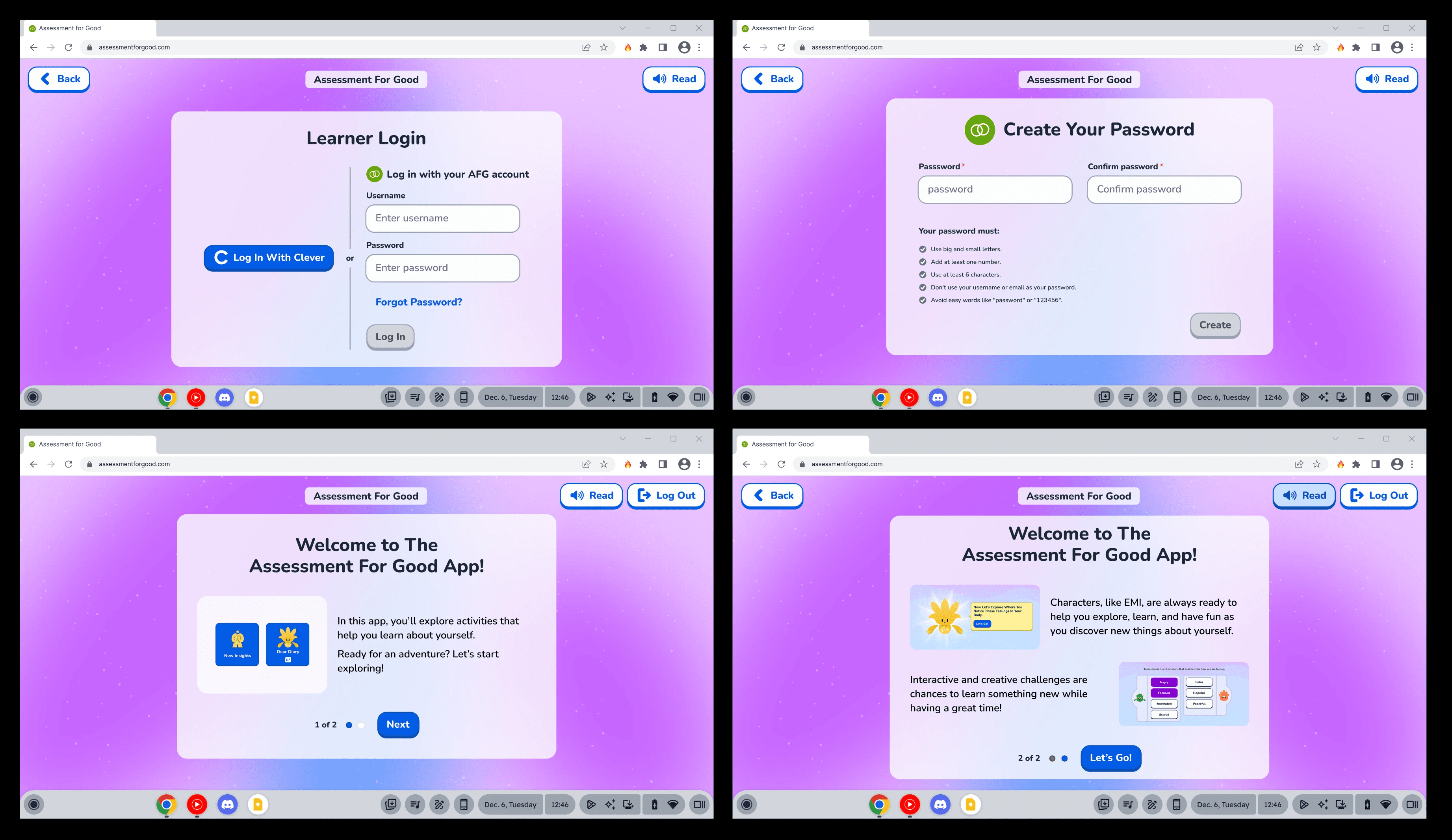 Two screenshots of the website home page