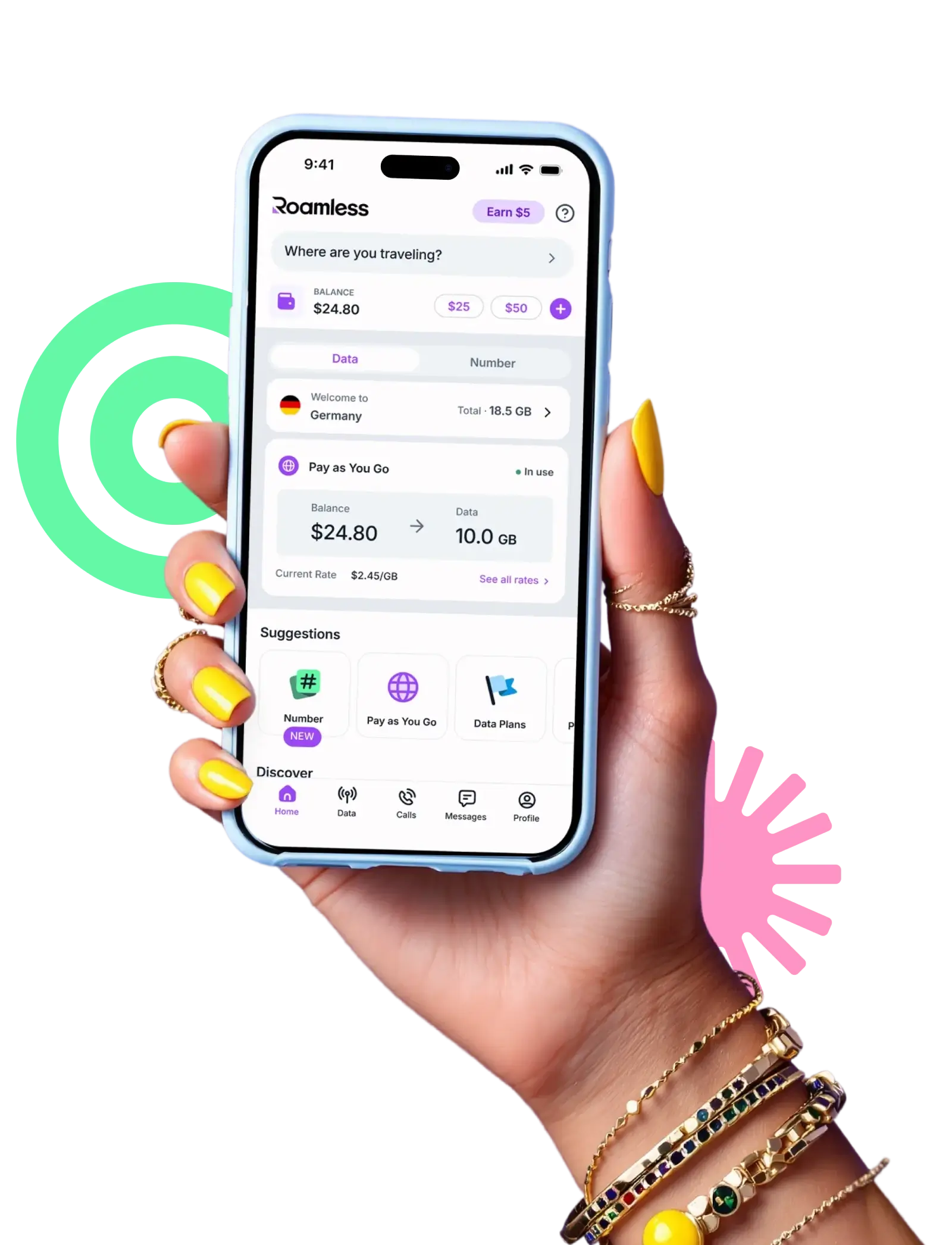 Roamless Travel Internet and In-App Calls