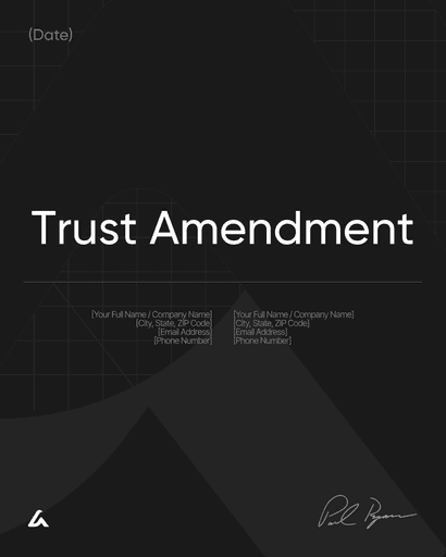Trust Amendment