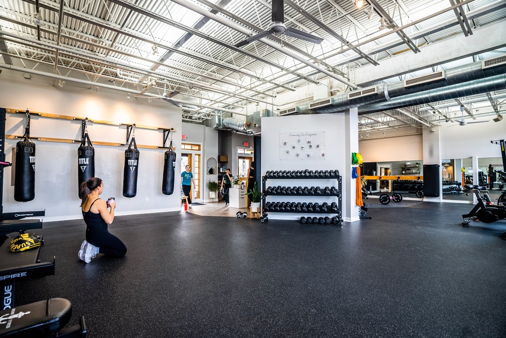 Gym interior at Anchor Fitness, Pewaukee.