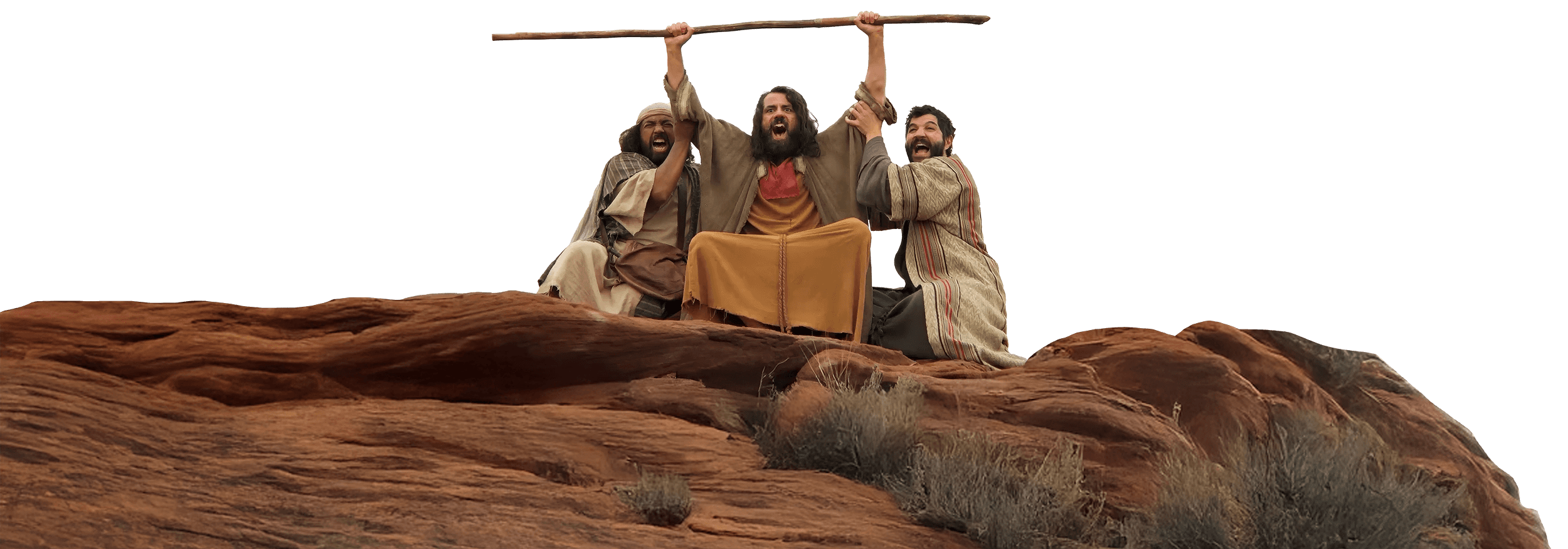 The Promised Land Series, Moses and Aaron holding staff