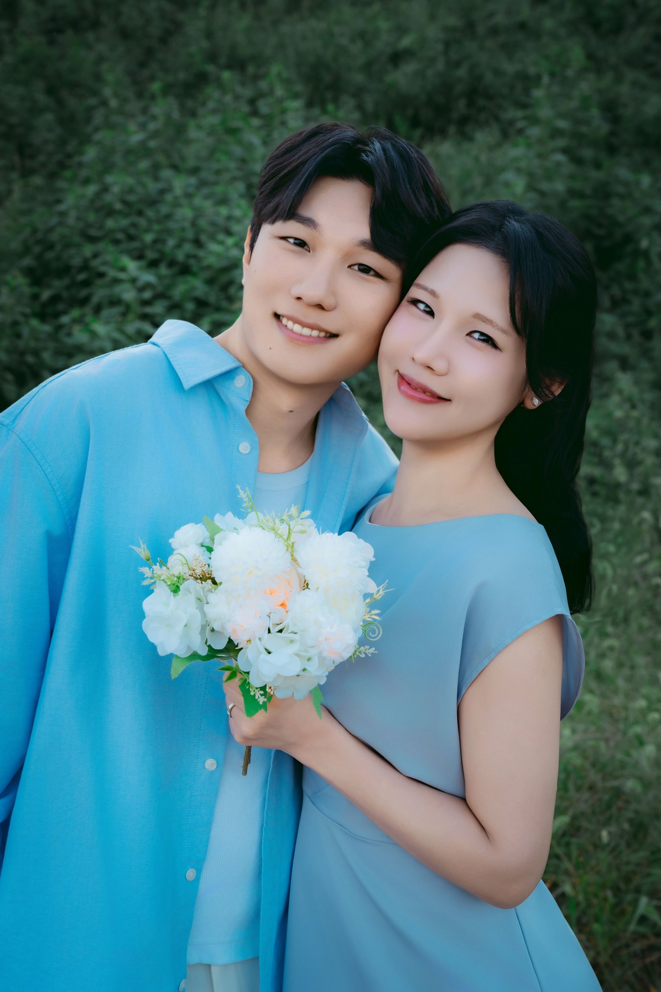 안산 대부도 구봉도 바다웨딩스냅 촬영 후기 | 낭만별비스튜디오가 담아낸 숲과 서해의 블루톤 야외웨딩