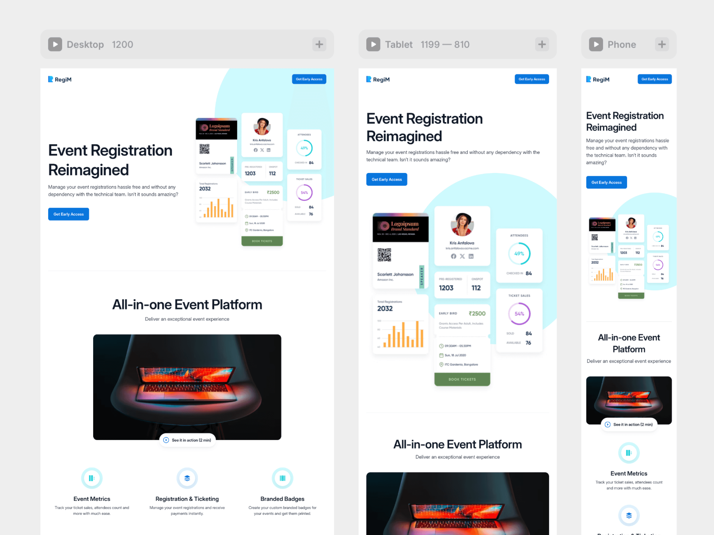 Screenshot 2 for RegiM, an early access Framer template