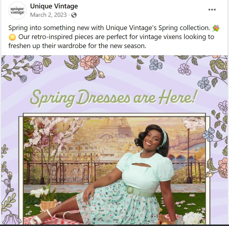 An example of emotional marketing by Unique Vintage