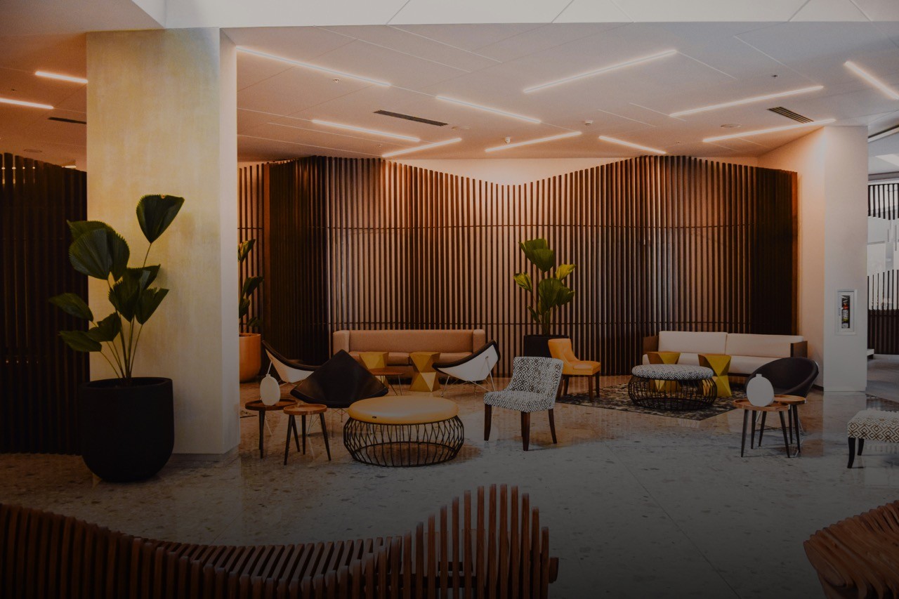 Luxury lighting in a premium hospitality venue in London.