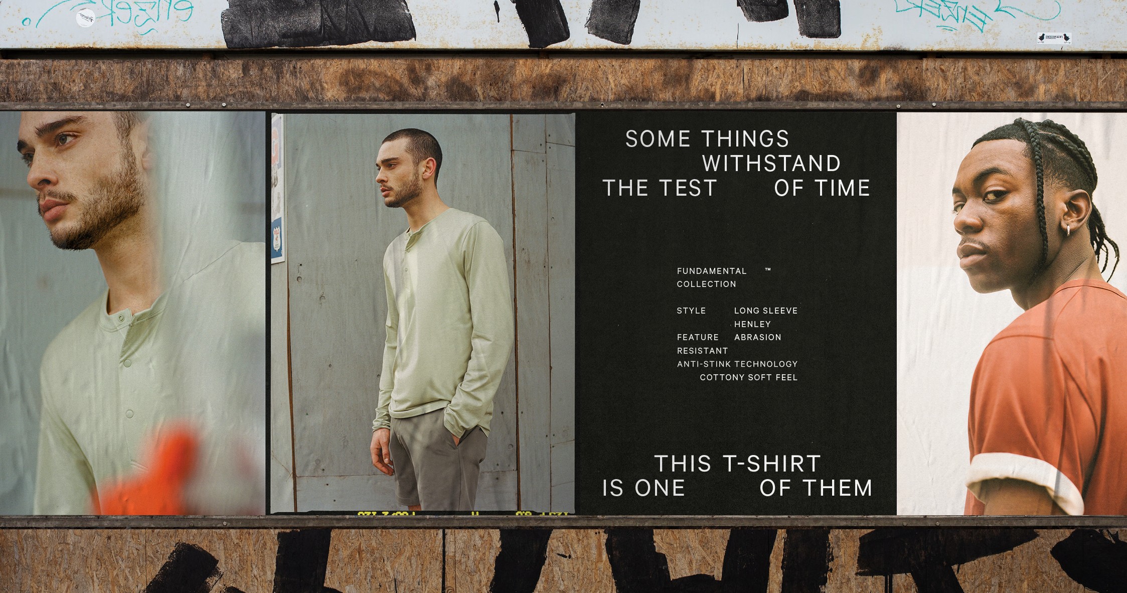 Streetside billboard with flyposters of the Batch.Works brand and illustrations