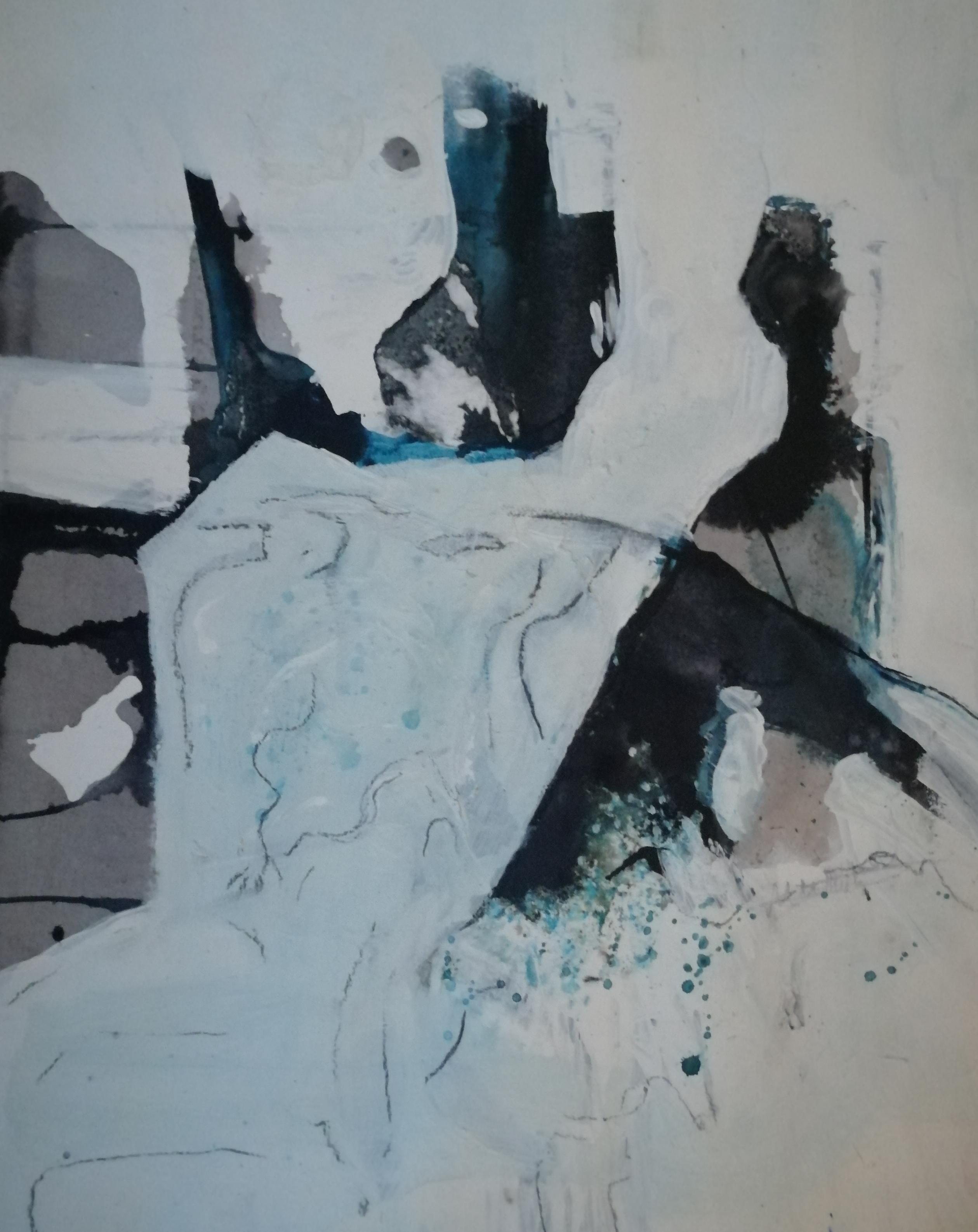 In de schoot van mijn moeder | inkt op papier | 60x30cm