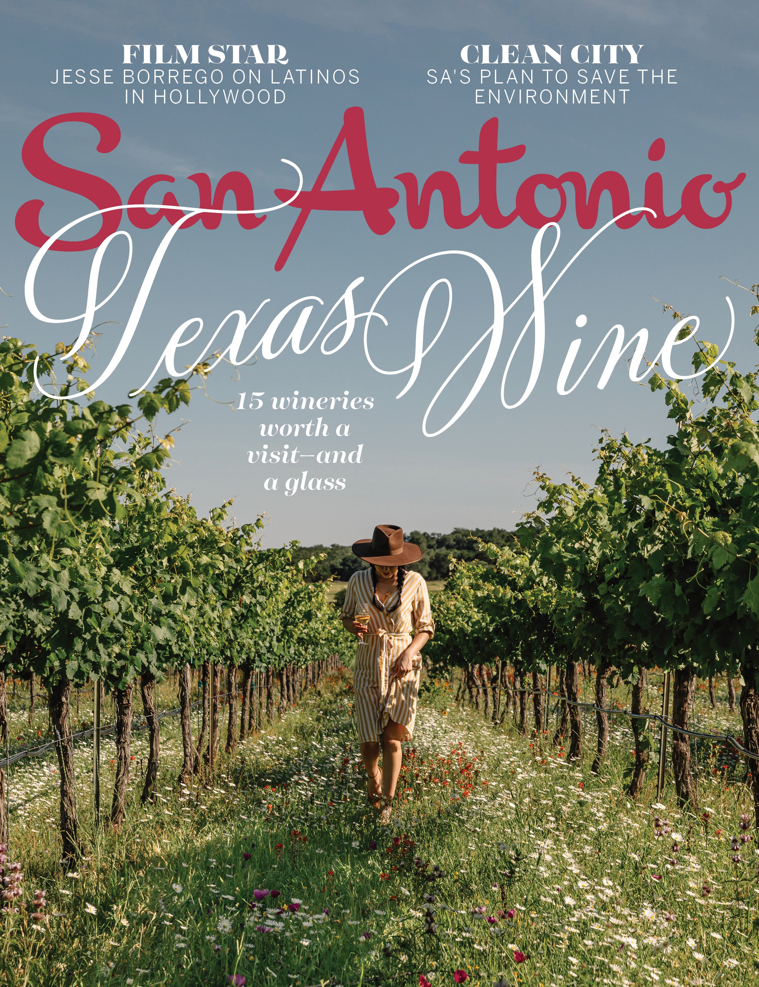 Cover for San Antonio Magazine's Texas Wine story