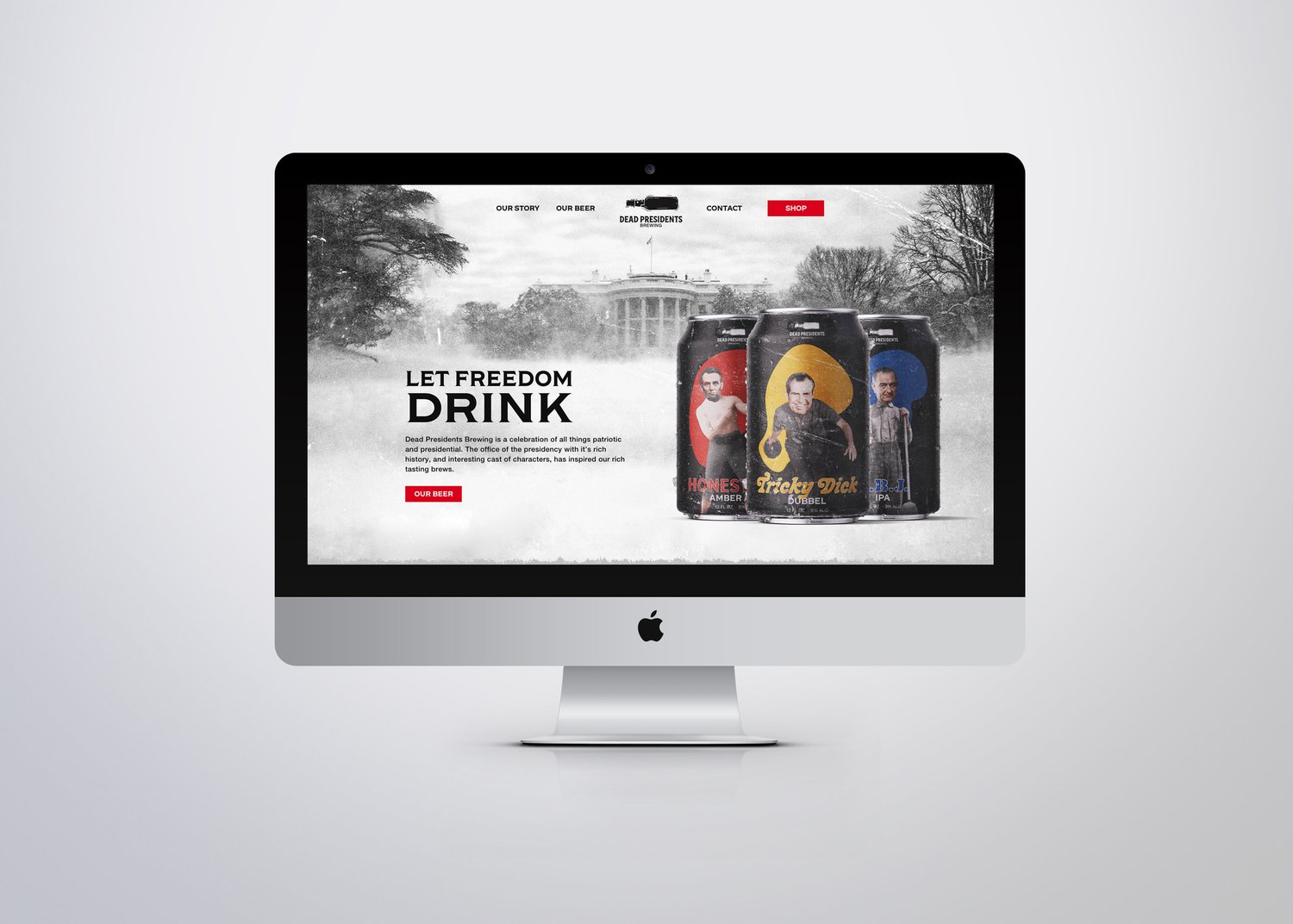 Dead Presidents Brewing Homepage Website Design