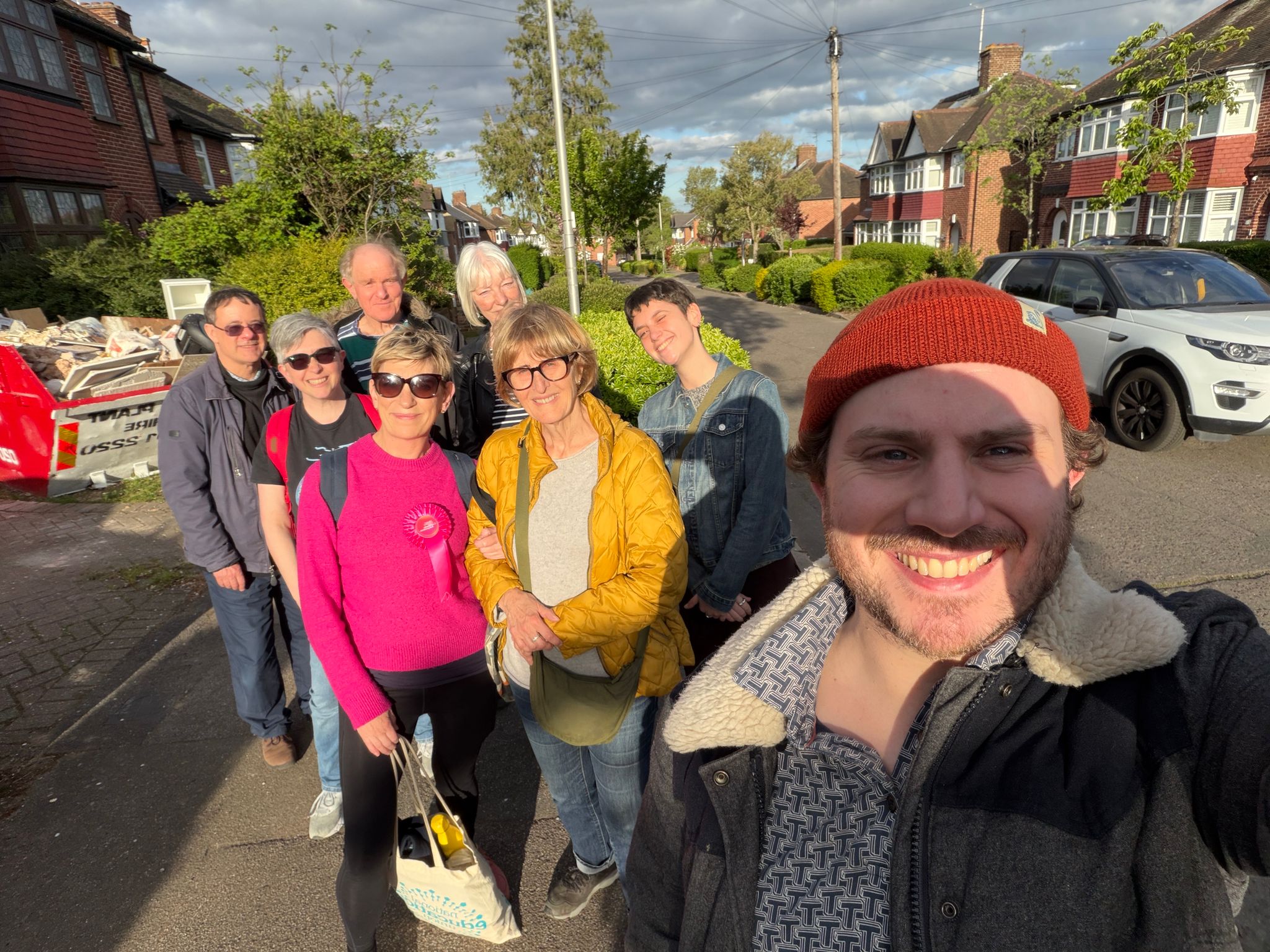 Group of volunteers canvassing