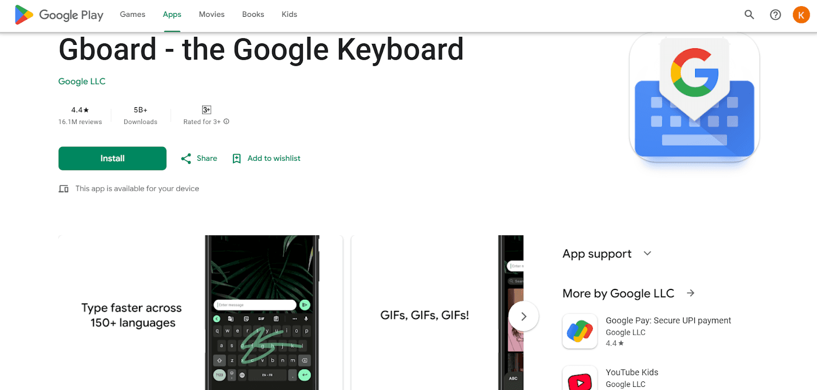 Gboard – Best for Mobile Users