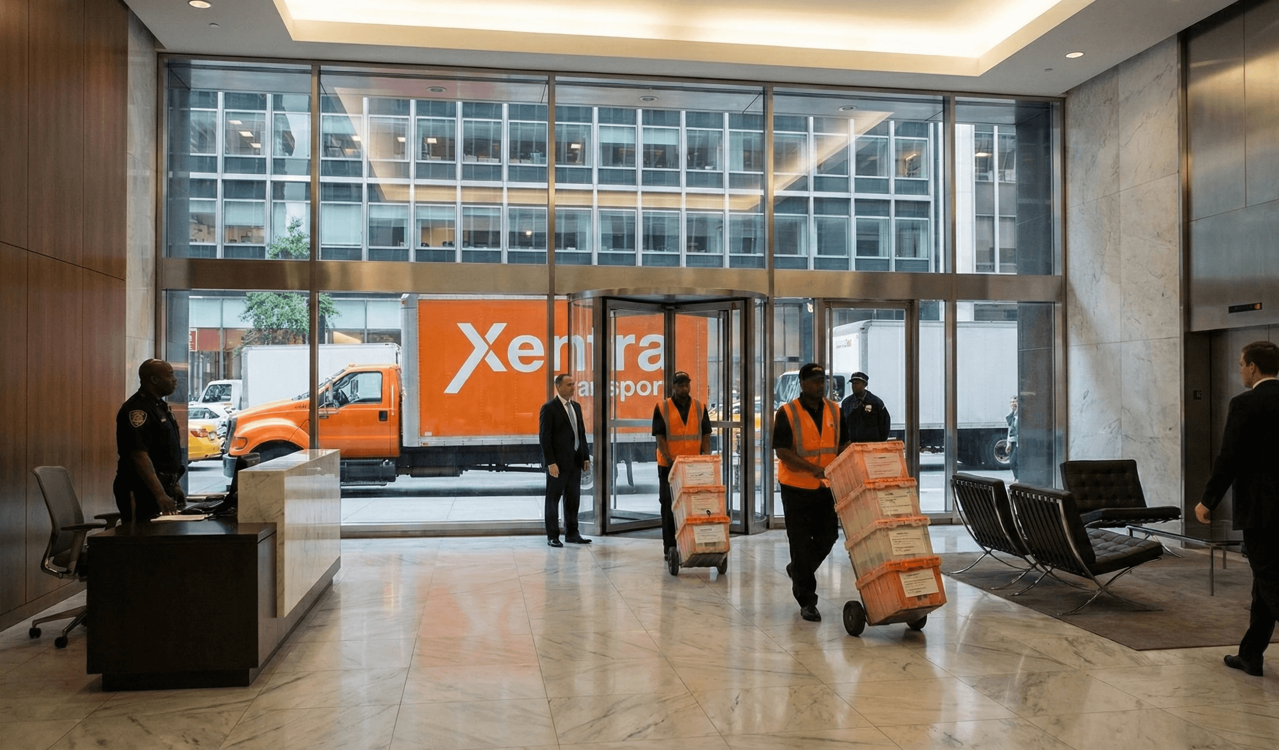 same day document courier arriving at office in NYC