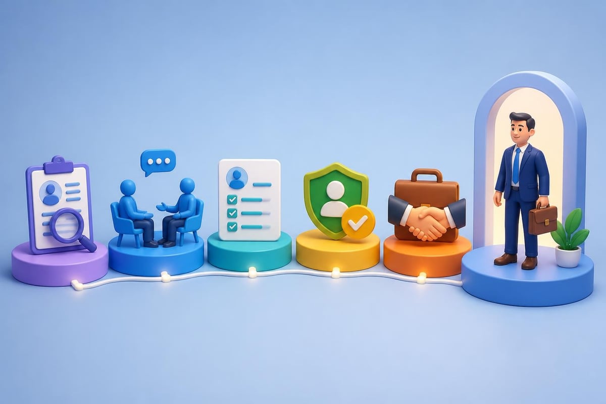 Complete hiring process workflow