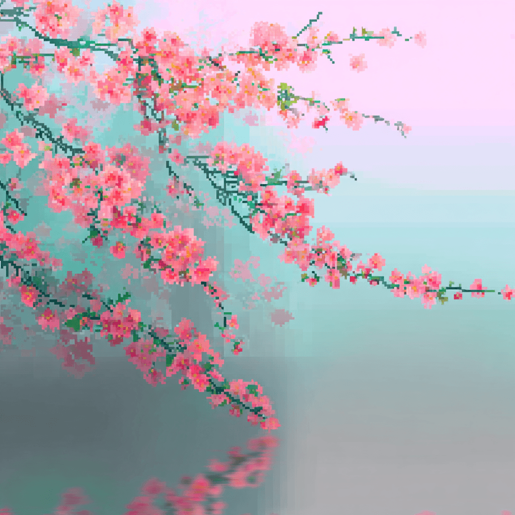 pixel bloom Apple Watch collection header image featuring floral, gradient, modern, and spring.