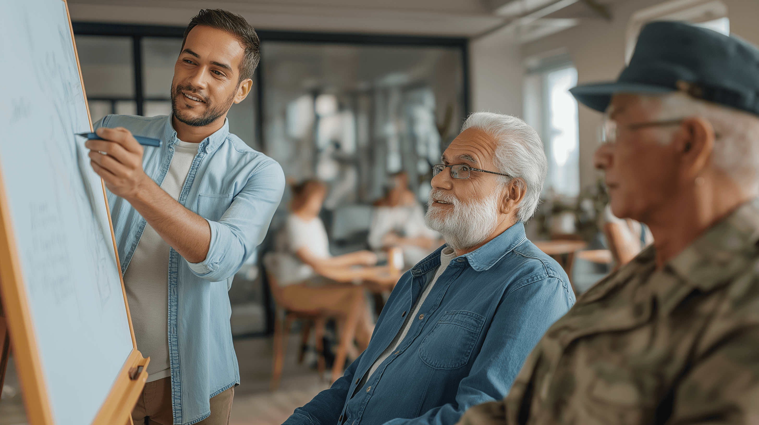 Worker operating machine