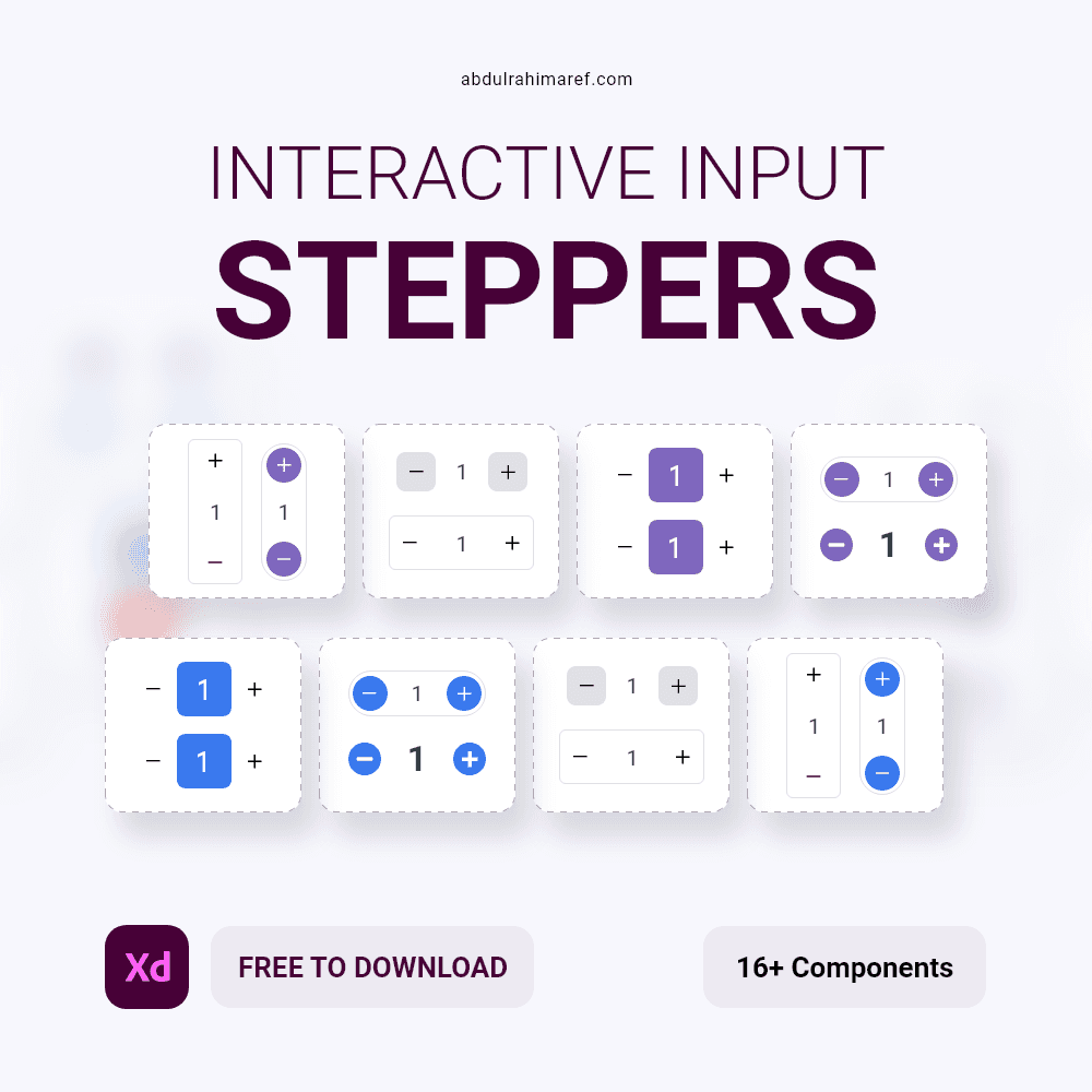 Interactive Stepper For Adobe XD