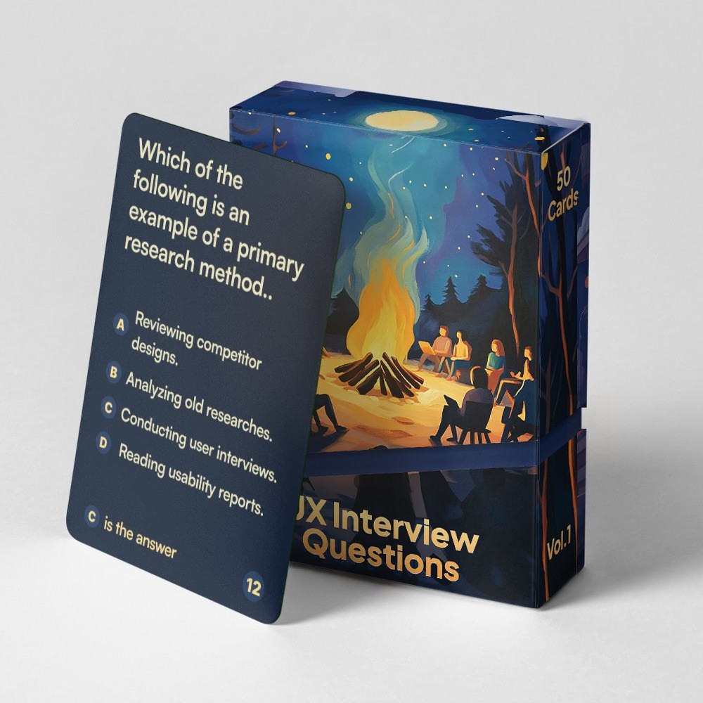 A UX designer being interviewed across a table in a design studio