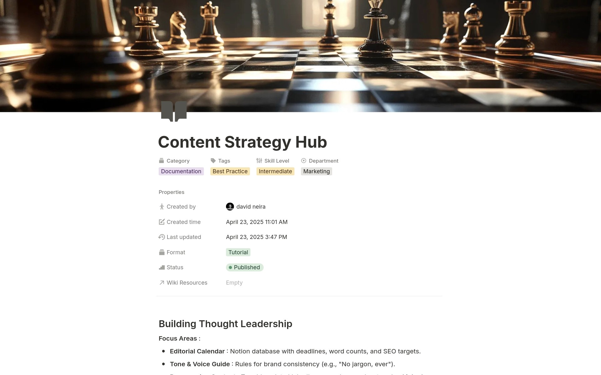 Wiki Content example screenshot