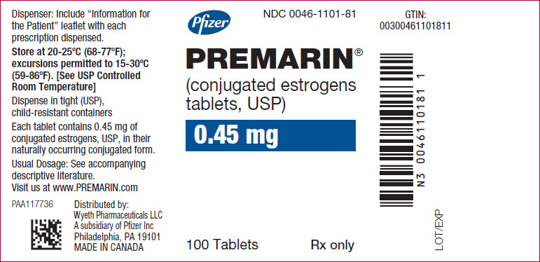 Premarin (conjugated equine estrogens) tablets, an oral estrogen formulation historically used in menopause hormone therapy
