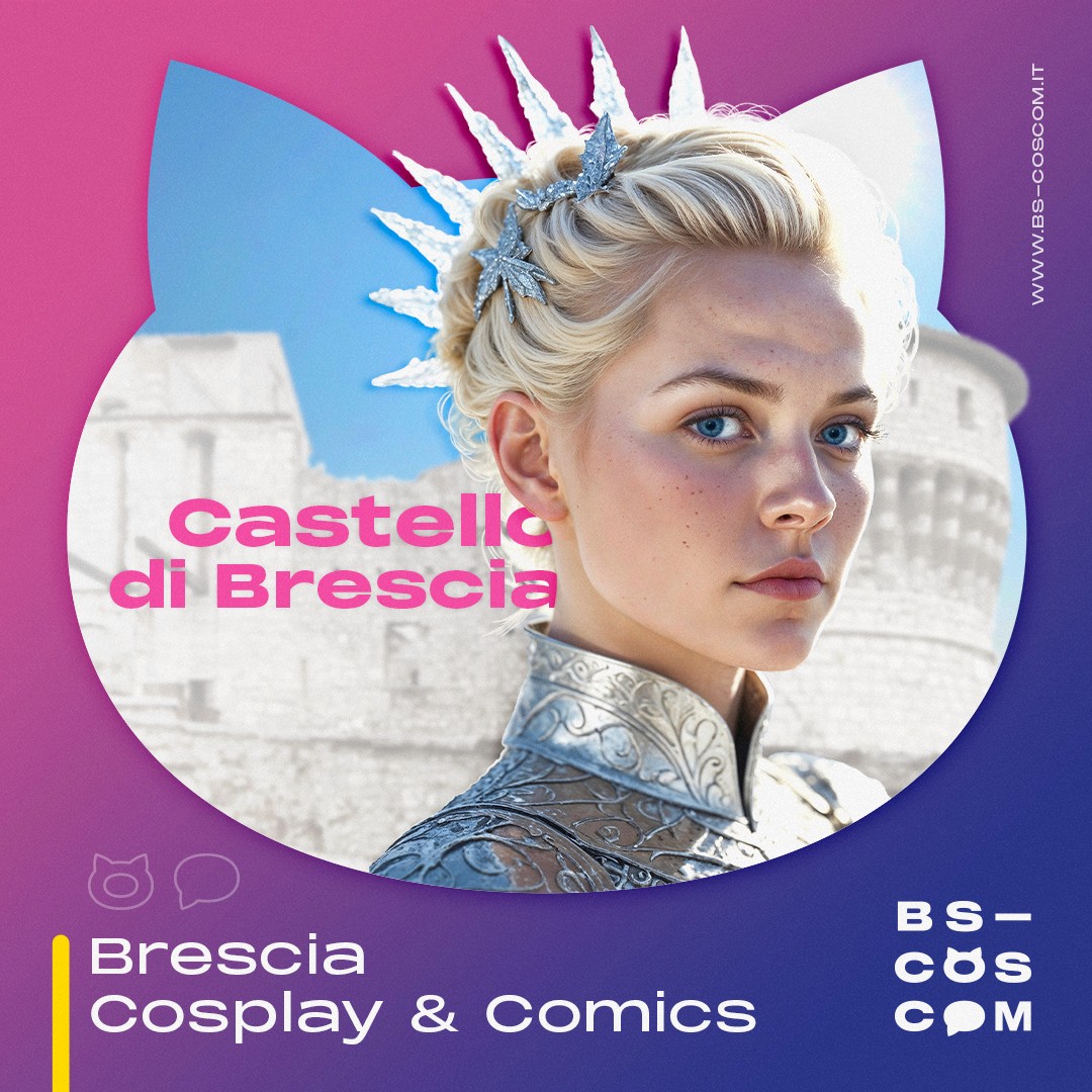 Brescia Cosplay & Comics (BSCOSCOM) logo usage. © Emanuele Tarchi.