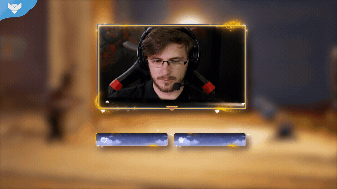 Lofi Dream webcam frame preview with cozy pastel sunset styling for streaming