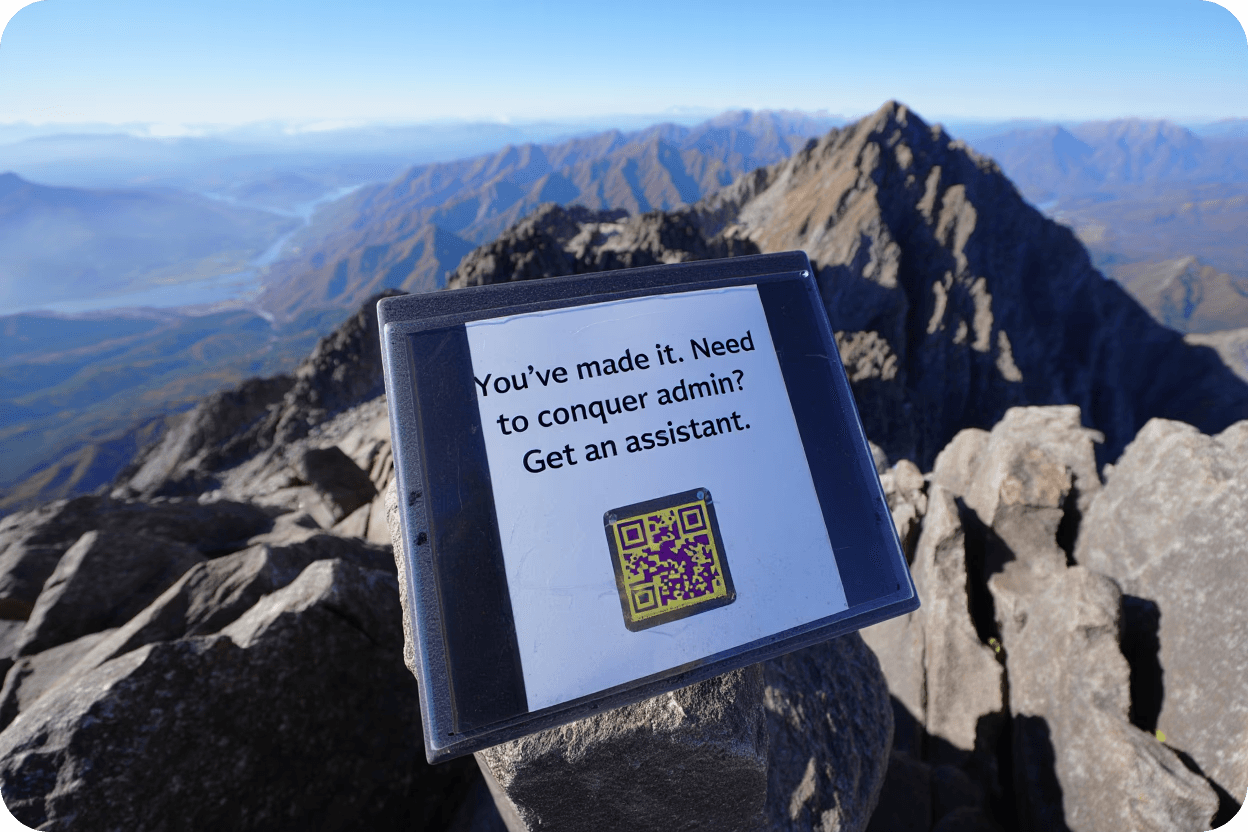 QR-Code mistakes that brands make | QR code sign post on top of a mountain 