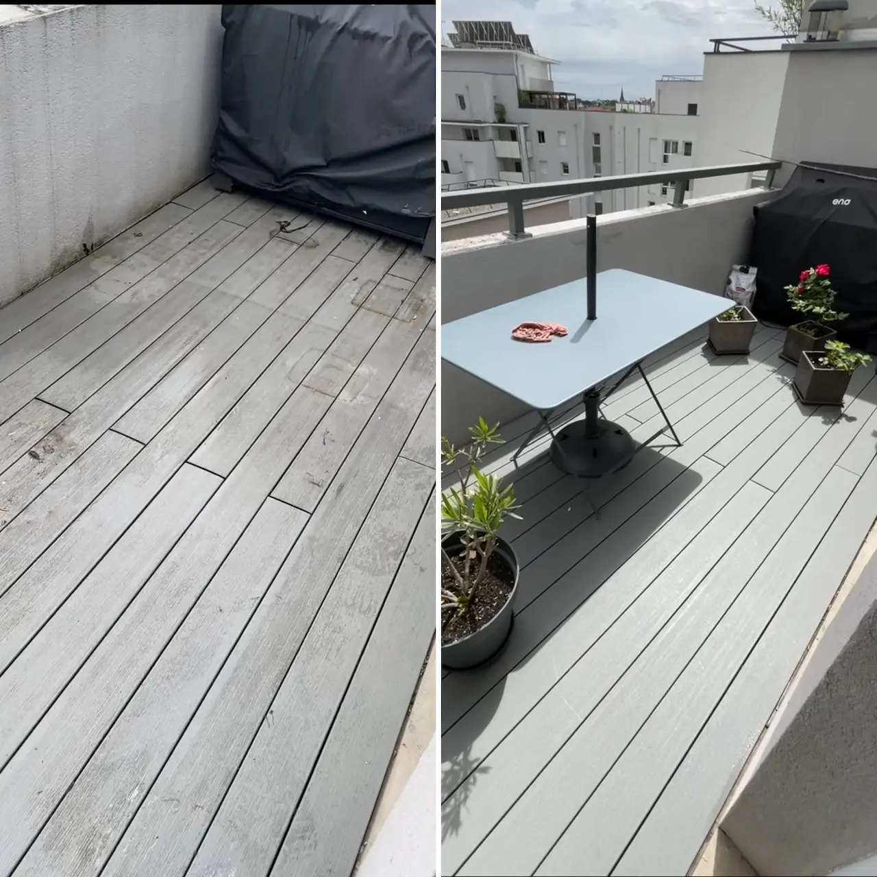 Une terasse avant-après