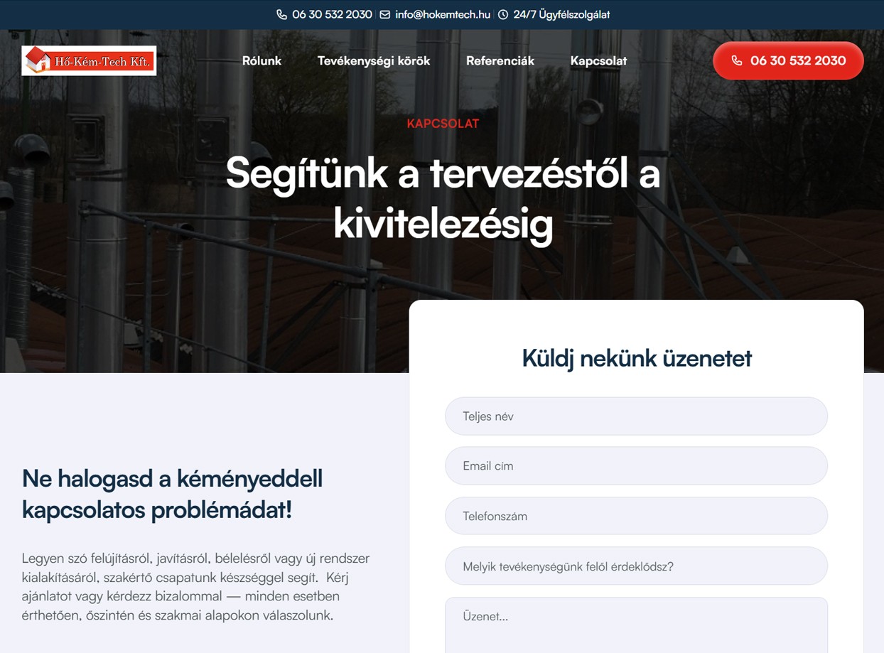 kapcsolatfelvételi űrlap