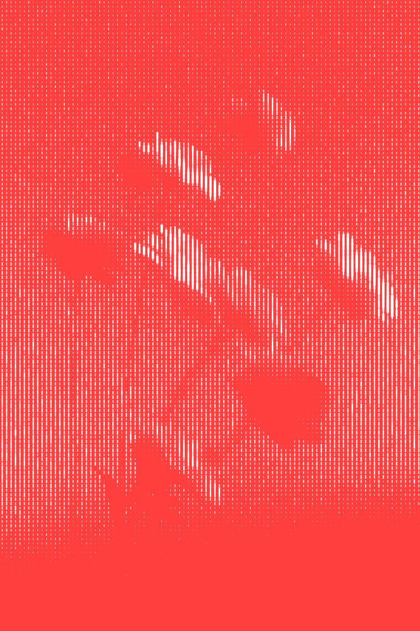 dithered red flowers