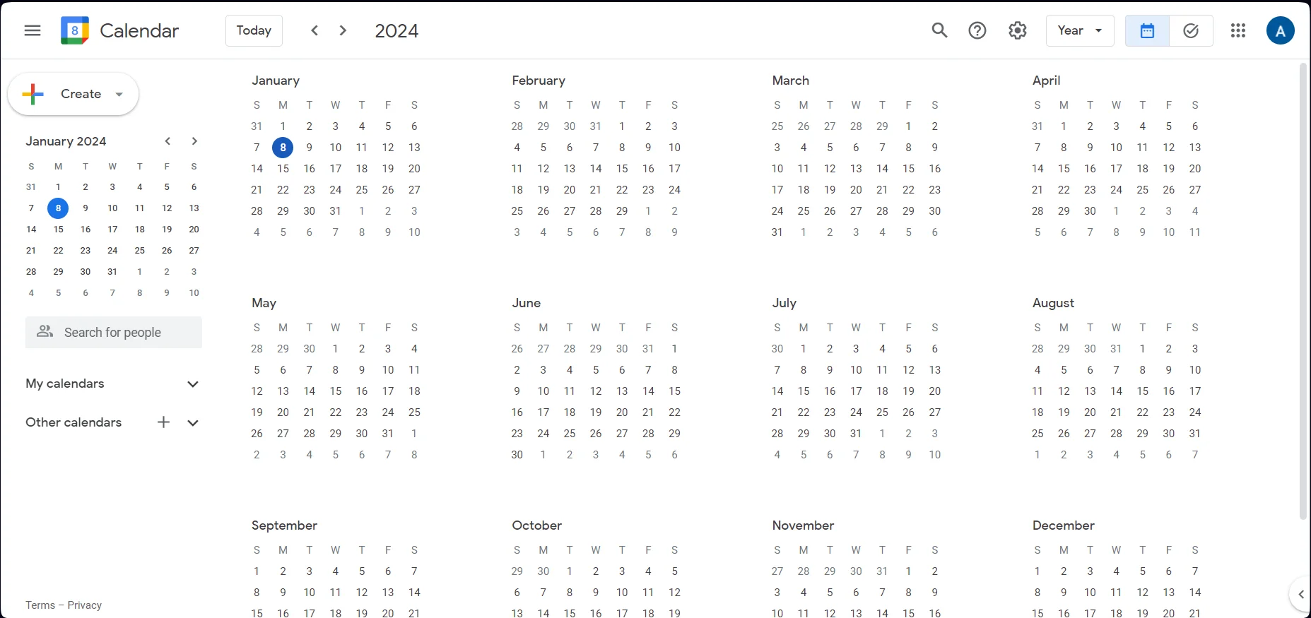 google calendar