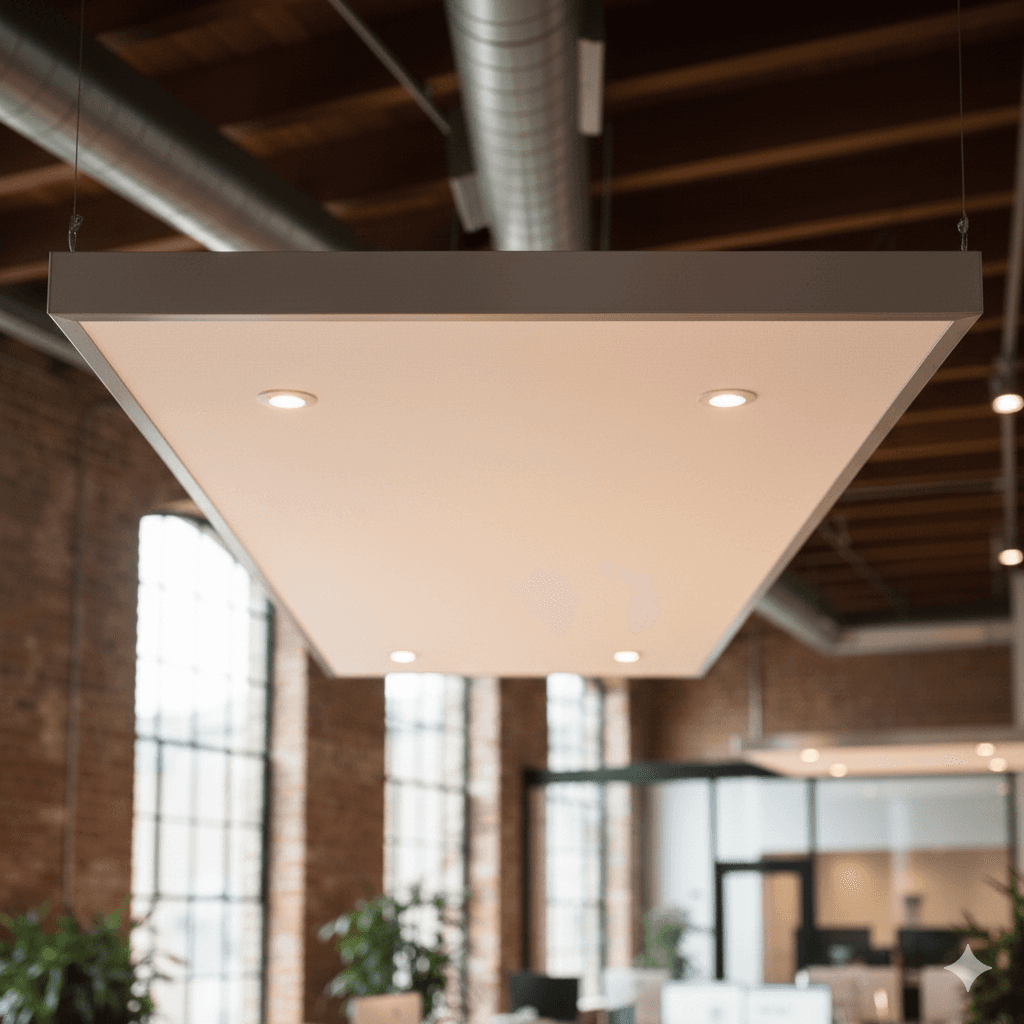 Infrared heating on ceiling