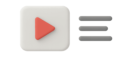 3d video player icon