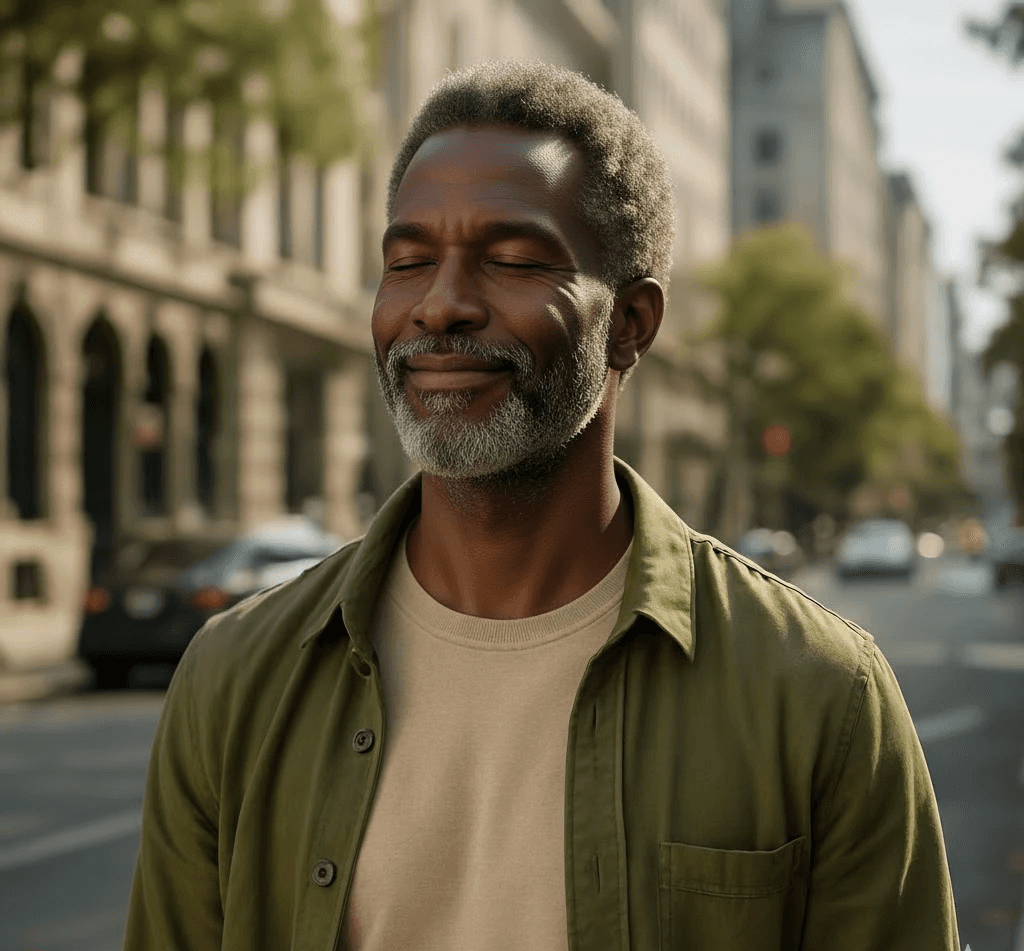 A relieved man