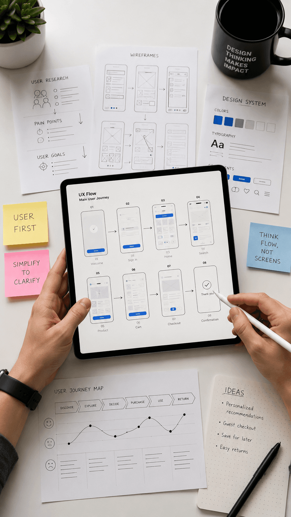 UX ipad mock