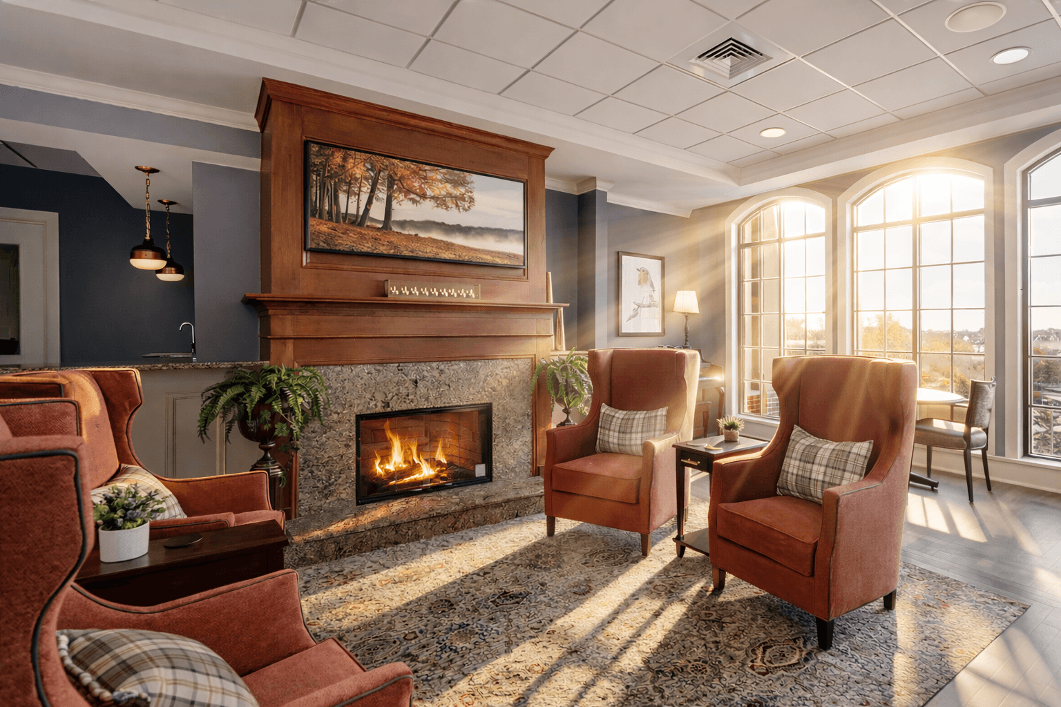 AI-assisted living room still