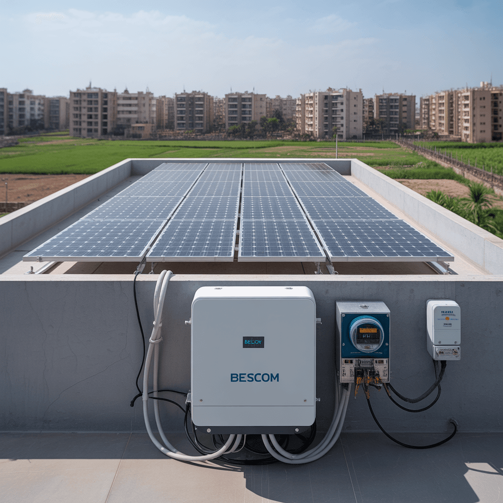 Arush Solar Tech grid connected rooftop solar system BESCOM net metering Bengaluru