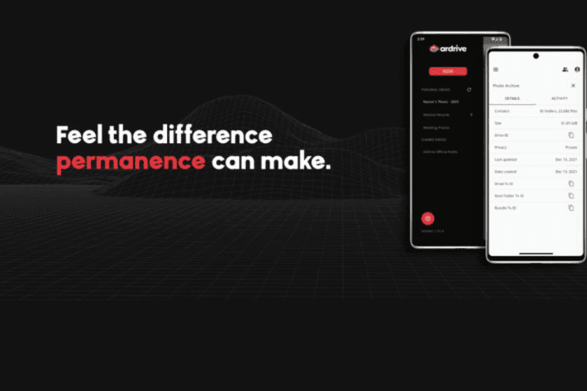 Screenshot of the ArDrive Mobile apps