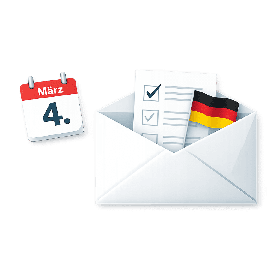bis spätestens 4. März Briefwahl beantragen