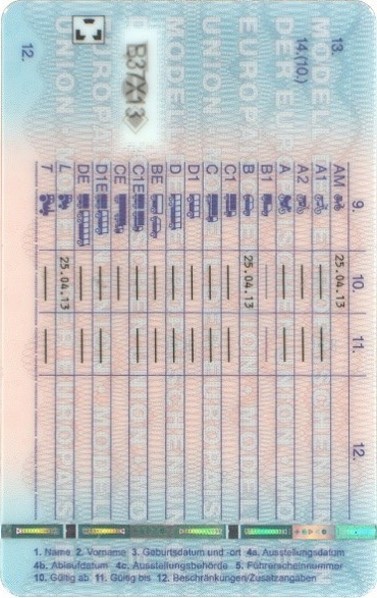 the front of a company card, showing an employee