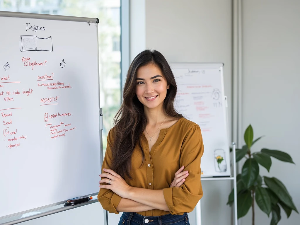 Consultante en marketing digital réalisant un audit offert - Stratégie SEO et visibilité pour avocats