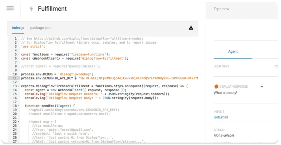 screenshot of javascrip code