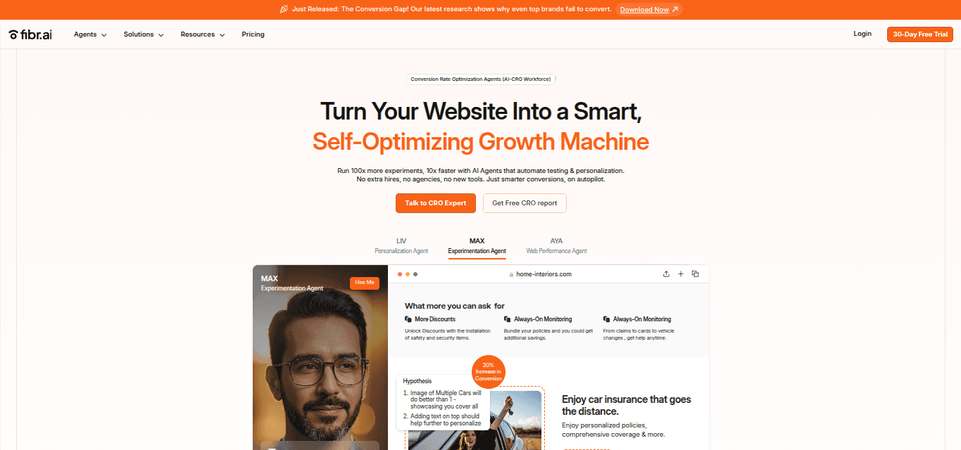 Fibr ai Dashboard Screen shot